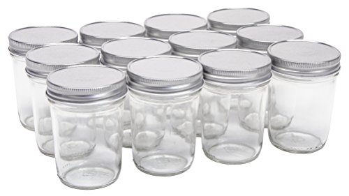 8Ounce Mason Canning Jar with Safety Lid - 12 Piece Case