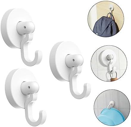 VALICLUD 3Pcs Self Adhesive Wall Hooks for Towels Coats and Keys