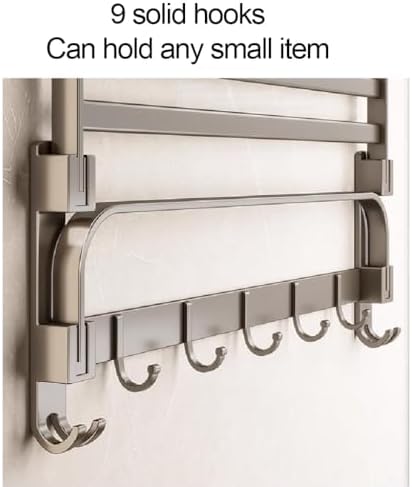 Gray Aluminum Wall-Mounted Towel Rack 50cm 1