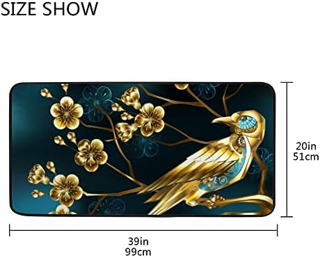Hapuxt Golden Steampunk Kitchen Rugs