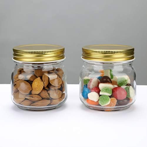 Encheng 8 oz Glass Jars With Lids Set Of 30
