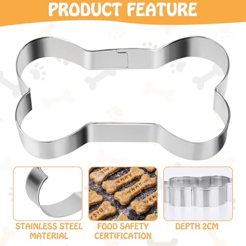 9PCS Dog Bone Cookie Cutter Set for Treats and Baking
