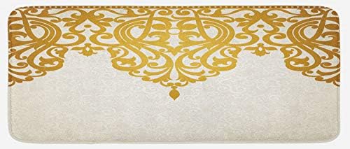 Ambesonne Antique Kitchen Mat with Non Slip Backing