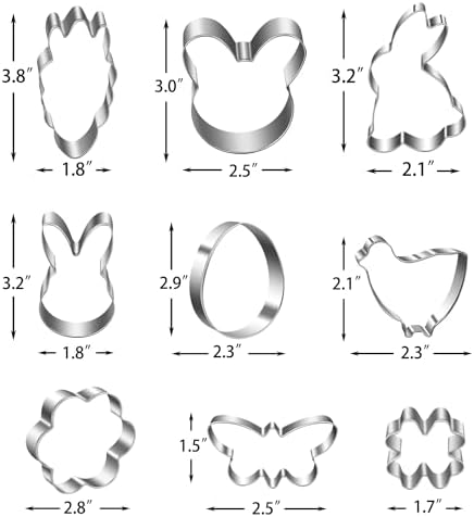 Easter Cookie Cutters Set - Perfect for Baking and Crafting