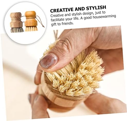 2Pcs Pot Cleaning Brush Set Handle Kitchen Dish brushes for Household