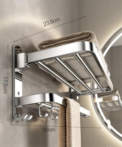 Sturdy 304 Stainless Towel Rack for Bathroom Organization