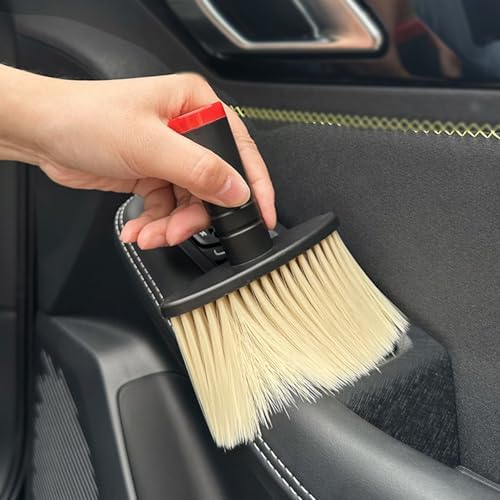 Pair Car vent cleaning brushes with ergonomic handle grip interior detailers