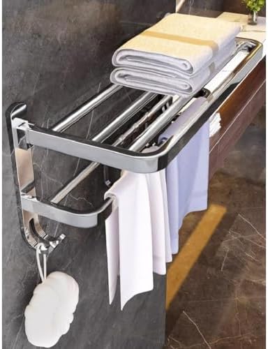 Thickened Stainless Steel Towel Rack for Bathroom Storage