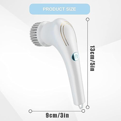 Handheld Shower Scrubber with 5 Heads Electric Brush