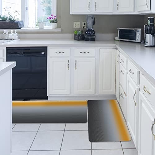 Luxury Soft Kitchen Rugs with Gradient Stripes