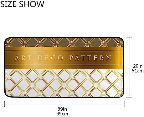 Hapuxt Golden Art Kitchen Rugs Area Mats for Cooking Entertaining Remember