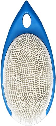 Set of 2 Rubber Scrub Brushes with 2 Sides Heavy Duty Cleaning