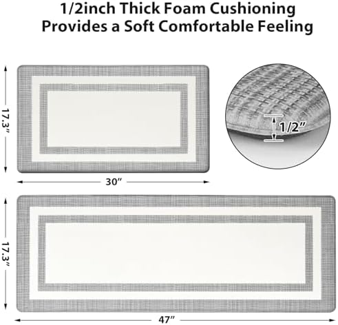 Sturdy Anti-Fatigue Kitchen Rugs for Standing