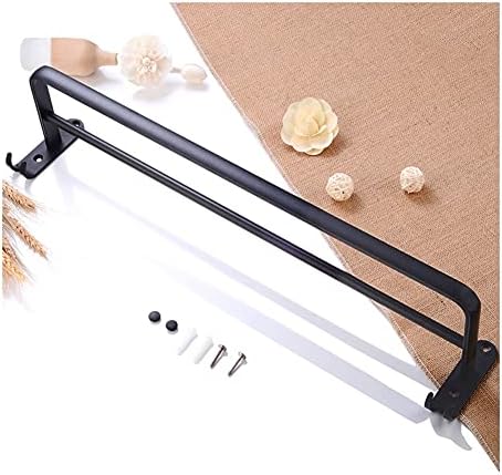 Modern Black Aluminum Towel Rail Wall-Mounted Towel Bar