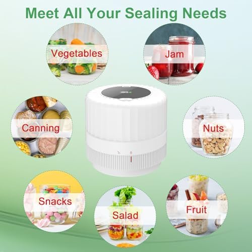 SelePow VP06 Mason Jar Vacuum Sealer Electric Cordless Handheld