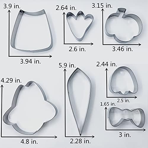 LILIAO Thanksgiving Turkey Puzzle Cookie Cutter Set Stainless Steel 7-Piece Set