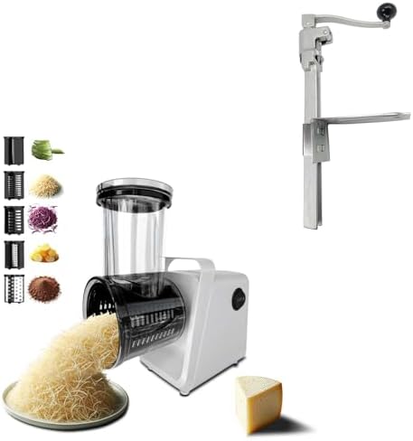 Electric Cheese Grater Salad Maker with 5-in-1 Blades