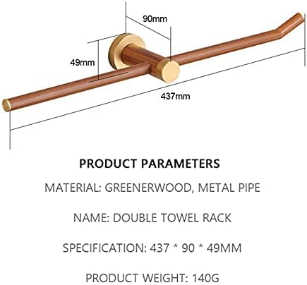Wooden Towel Rail Rack - Dries and Organizes Towels
