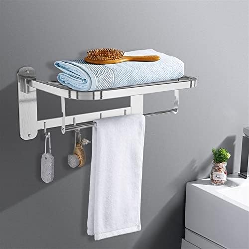 60cm Wall-Mounted Towel Organizer with Bar Hooks