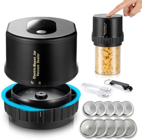 Electric Mason Jar Vacuum Sealer Kit with Can Opener