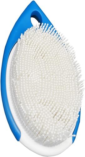 Set of 2 Rubber Scrub Brushes with 2 Sides Heavy Duty Cleaning