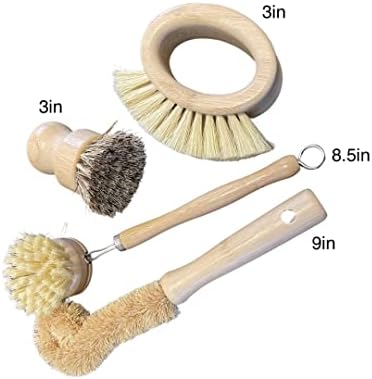 4pcs Bamboo Cleaning brushes Set