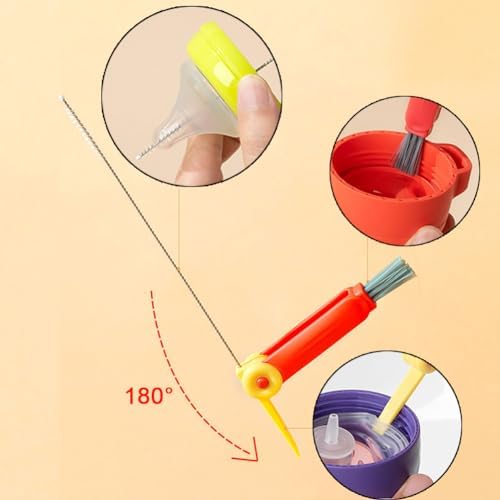 3 in 1 Cup Lid Cleaning Brush Set - Blue