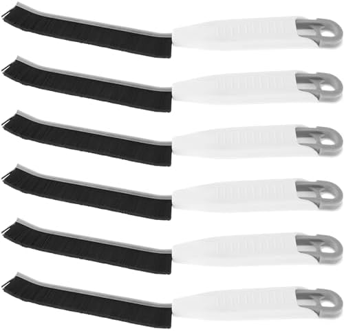 6-Piece Crevice Cleaning Brush Set with Non-Slip Handle