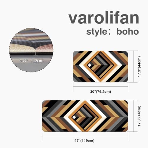 Varolifan Kitchen Mats 2pcs Anti-Fatigue Non-Slip