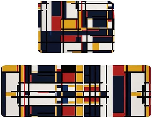 Carosoffe Geometric Rugs Set - Modern Kitchen Bathroom Standing Mats