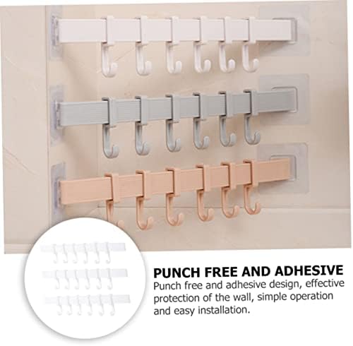 3-Piece Self-Adhesive Towel Rack for Kitchen Bathroom Storage