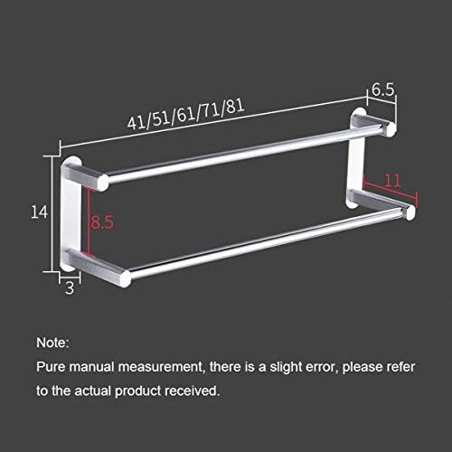 BOCbco Simple Shelf Double Tea Towel Holder 41Cm Black