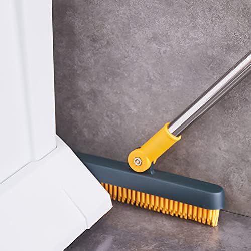 Ztexkee 3-in-1 Floor Scrub Brush with Stainless Steel Handle