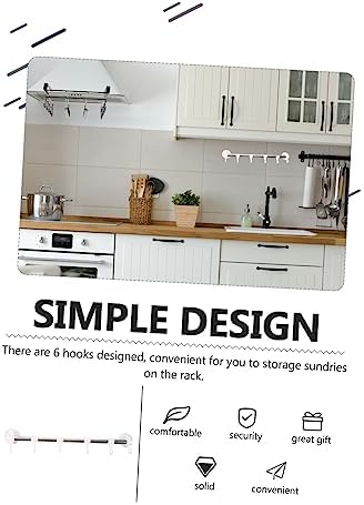 Wall Mount Adjustable Towel Rack with Hooks and Suction Cup