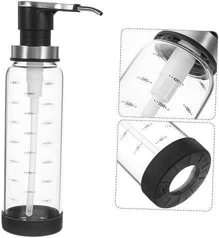 500ml Press Pump Dispenser with Measurement Refillable Kitchen Tool