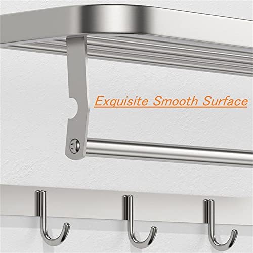 60cm Wall-Mounted Towel Organizer with Bar Hooks