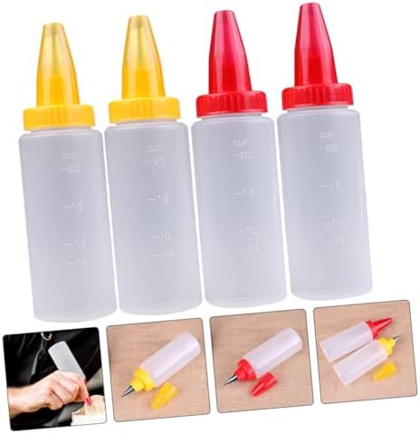 8-Piece Set of Clear Piping Bottles for Cakes DIYDeco
