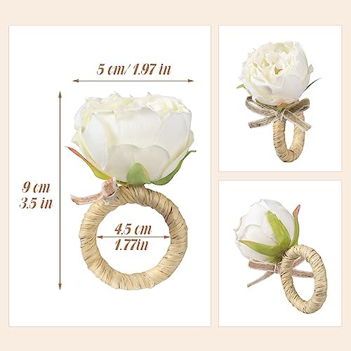 Elegant White Napkin Rings