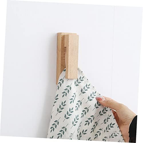 Rustic Wood Towel Hook for Bathroom Kitchen Wall-Mounted Space-Saving