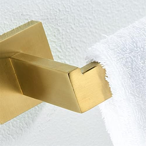 Bathroom Towel Rail - Brushed Gold Bar Rack with Tissue Holder