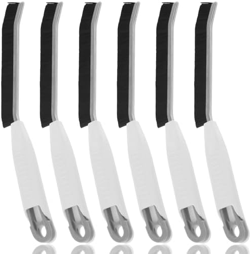 6-Piece Crevice Cleaning Brush Set with Non-Slip Handle