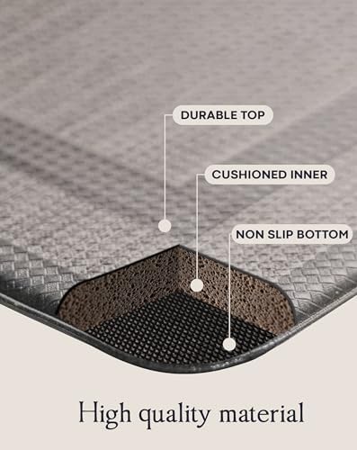 Durable Anti-Fatigue Kitchen Mat Set for Standing Desks and Multi-Use