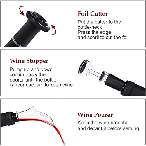 MCSWSEE 4 in 1 Electric Wine Bottle Opener