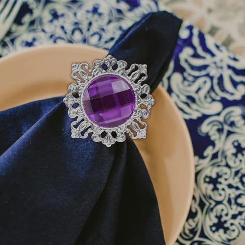 FRCOLOR 12-Piece bling Napkin Rings