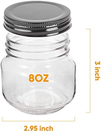24-Piece High-Quality Mason Jars Airtight Durable for Kitchen Canning