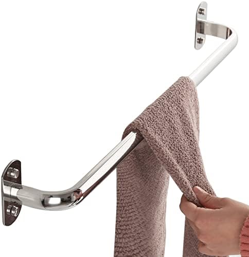 Stylish Towel Rail Single-Handled Wall Mounted Stainless Steel Polished