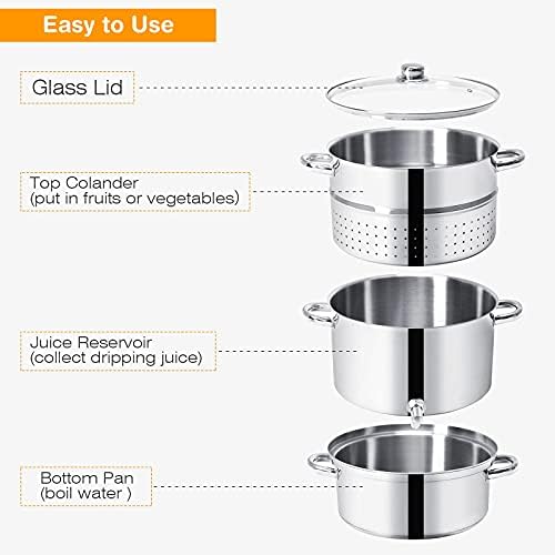 Mat Expert 11-Quart Juice Steamer with Tempered Glass Lid