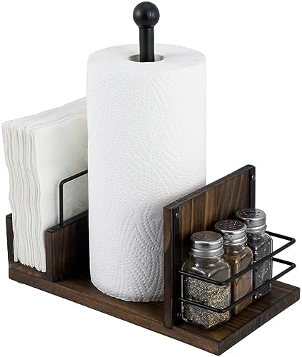 Sturdy Rustic Metal Dining Caddy with Spindle and Spices
