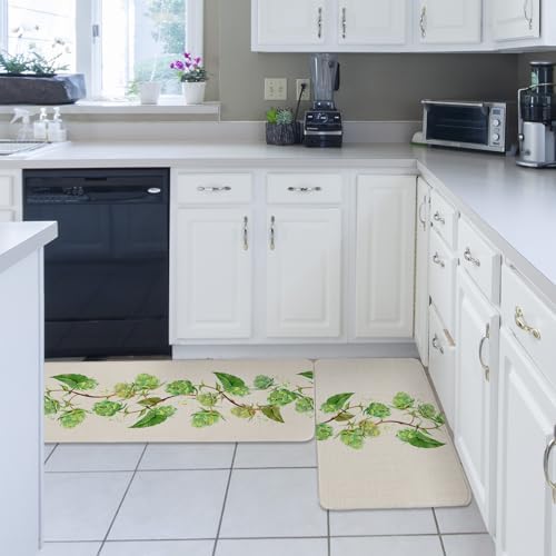 Cozy 18x30 18x47 Non-Slip Kitchen Rugs from Carosoffe