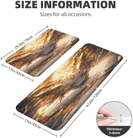 Double-Stay Standing Kitchen Mat for Home Kitchen